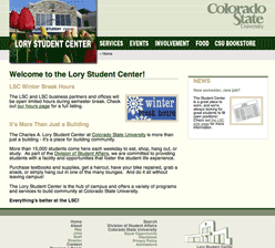 Lory Student Center website
